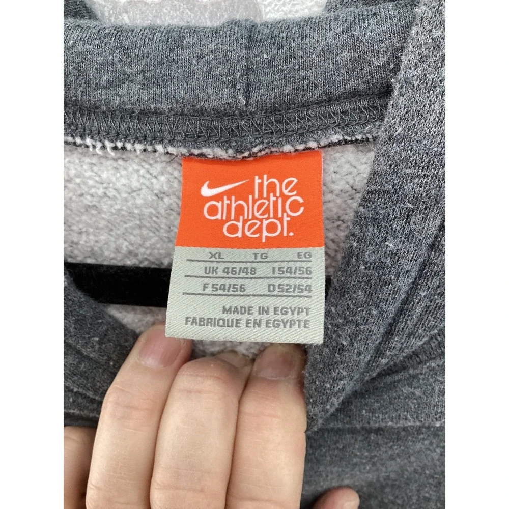 Nike The Athletic‎ Dept Mens XL Gray Pullover Hoodie Swoosh Logo RN56323